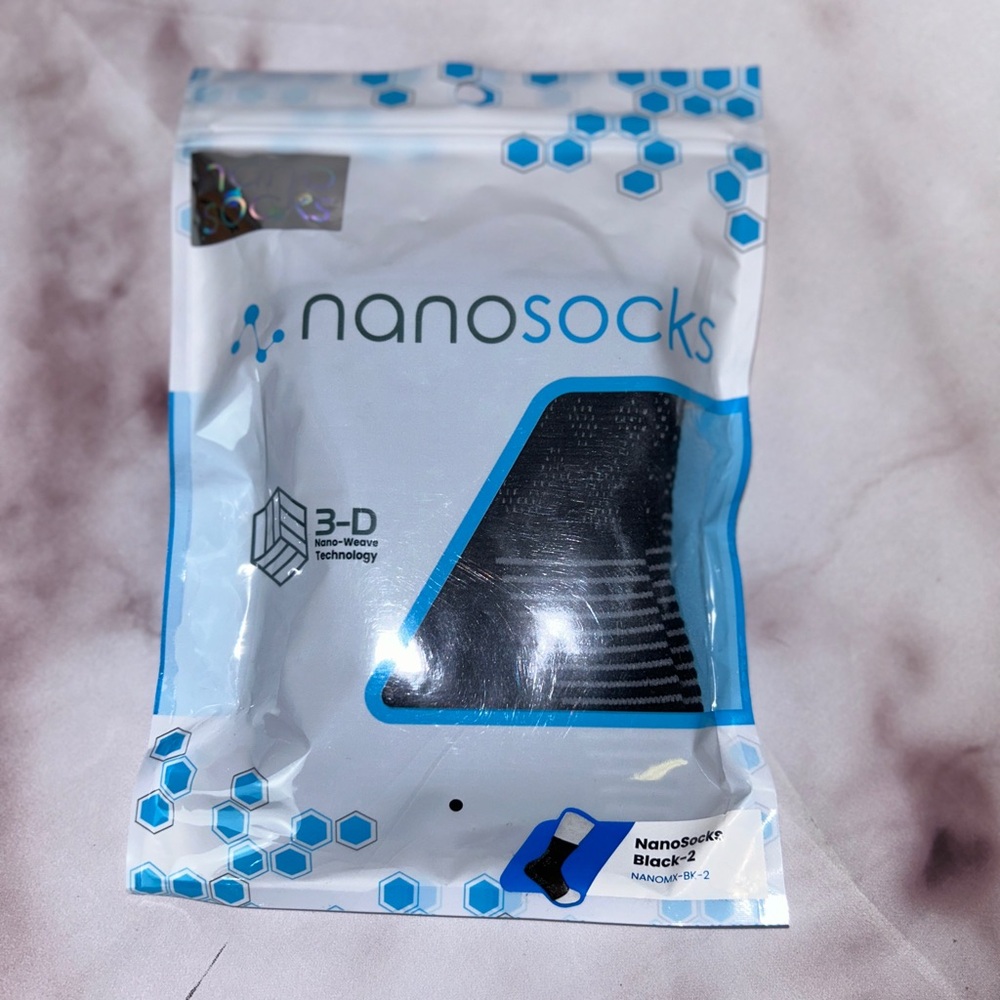 New Nanosocks 3D Nano-Weave Technology Compression Socks Black 2 (S2)